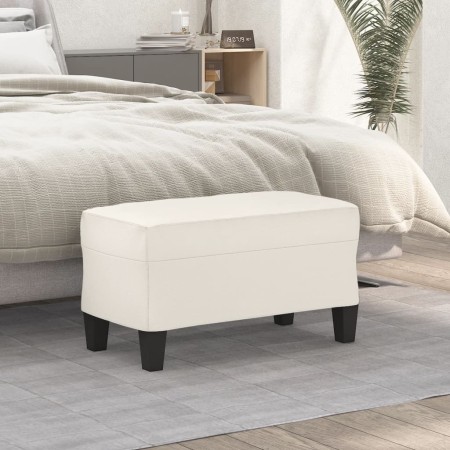 Banco de cuero sintético color crema 70x35x41 cm de , Bancos - Ref: Foro24-349440, Precio: 44,38 €, Descuento: %