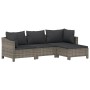 Set de muebles de jardín 4 pzas y cojines ratán sintético gris de , Conjuntos de jardín - Ref: Foro24-362687, Precio: 356,02 ...