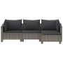 Set de muebles de jardín 4 pzas y cojines ratán sintético gris de , Conjuntos de jardín - Ref: Foro24-362687, Precio: 356,02 ...