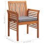Silla de comedor para jardín con cojín madera maciza de acacia de , Sillas de jardín - Ref: Foro24-45969, Precio: 116,91 €, D...