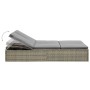 Tumbona convertible con cojín de ratán sintético gris de , Camas para exteriores - Ref: Foro24-46244, Precio: 328,78 €, Descu...