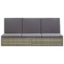 Tumbona convertible con cojín de ratán sintético gris de , Camas para exteriores - Ref: Foro24-46244, Precio: 328,78 €, Descu...