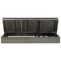 Tumbona convertible con cojín de ratán sintético gris de , Camas para exteriores - Ref: Foro24-46244, Precio: 328,78 €, Descu...