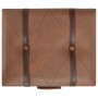 Taburete de almacenamiento 40 cm marrón cuero sintético de , Bancos para recibidores y almacenamiento - Ref: Foro24-247531, P...