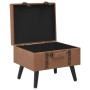 Taburete de almacenamiento 40 cm marrón cuero sintético de , Bancos para recibidores y almacenamiento - Ref: Foro24-247531, P...