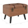 Taburete de almacenamiento 40 cm marrón cuero sintético de , Bancos para recibidores y almacenamiento - Ref: Foro24-247531, P...