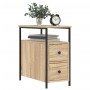 Mesita de noche madera de ingeniería roble Sonoma 30x60x60 cm de , Mesitas de noche - Ref: Foro24-826065, Precio: 77,27 €, De...