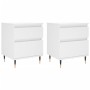 Mesitas de noche 2 uds madera de ingeniería blanco 40x35x50 cm de , Mesitas de noche - Ref: Foro24-830653, Precio: 79,30 €, D...