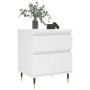 Mesitas de noche 2 uds madera de ingeniería blanco 40x35x50 cm de , Mesitas de noche - Ref: Foro24-830653, Precio: 79,30 €, D...