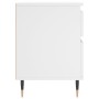 Mesitas de noche 2 uds madera de ingeniería blanco 40x35x50 cm de , Mesitas de noche - Ref: Foro24-830653, Precio: 79,30 €, D...