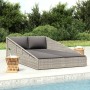 Tumbona cama de jardín ratán sintético gris 110x200 cm de , Camas para exteriores - Ref: Foro24-45777, Precio: 324,15 €, Desc...