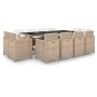 Set comedor de jardín 13 piezas y cojines ratán sintético beige de , Conjuntos de jardín - Ref: Foro24-42553, Precio: 1,00 €,...