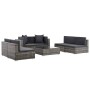 Set de muebles de jardín 7 pzas y cojines ratán sintético gris de , Conjuntos de jardín - Ref: Foro24-44601, Precio: 767,58 €...