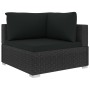 Set de muebles de jardín 9 pzas y cojines ratán sintético negro de , Conjuntos de jardín - Ref: Foro24-46776, Precio: 938,71 ...