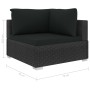 Set de muebles de jardín 9 pzas y cojines ratán sintético negro de , Conjuntos de jardín - Ref: Foro24-46776, Precio: 938,71 ...