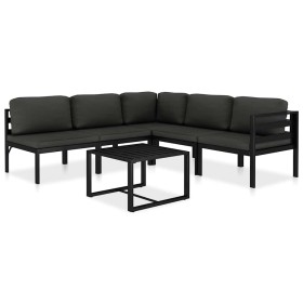 Set muebles de jardín 6 pzas y cojines aluminio gris antracita de , Conjuntos de jardín - Ref: Foro24-49230, Precio: 763,68 €...