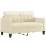Sofá de 2 plazas con cojines cuero sintético color crema 140 cm de , Sofás - Ref: Foro24-3200804, Precio: 242,41 €, Descuento: %