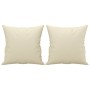 Sofá de 2 plazas con cojines cuero sintético color crema 140 cm de , Sofás - Ref: Foro24-3200804, Precio: 242,41 €, Descuento: %