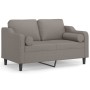 Sofá de 2 plazas con cojines tela gris taupe 120 cm de , Sofás - Ref: Foro24-3200844, Precio: 217,93 €, Descuento: %