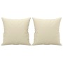 Sofá de 2 plazas con cojines cuero sintético color crema 140 cm de , Sofás - Ref: Foro24-3200867, Precio: 256,85 €, Descuento: %