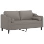 Sofá de 2 plazas con cojines tela gris taupe 140 cm de , Sofás - Ref: Foro24-3200852, Precio: 232,63 €, Descuento: %