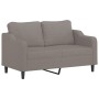 Sofá de 2 plazas con cojines tela gris taupe 140 cm de , Sofás - Ref: Foro24-3200852, Precio: 232,63 €, Descuento: %