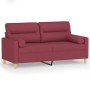 Sofá de 2 plazas con cojines tela rojo tinto 140 cm de , Sofás - Ref: Foro24-3200827, Precio: 224,26 €, Descuento: %