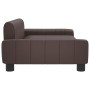 Cama para perros de cuero sintético marrón 90x53x30 cm de , Camas para perros - Ref: Foro24-171854, Precio: 88,23 €, Descuent...