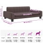 Cama para perros de cuero sintético marrón 90x53x30 cm de , Camas para perros - Ref: Foro24-171854, Precio: 88,23 €, Descuent...