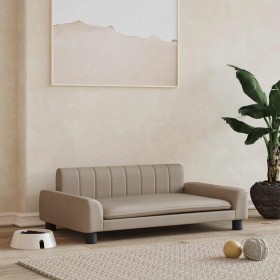 Cama para perros de cuero sintético color capuchino 90x53x30 cm de , Camas para perros - Ref: Foro24-171856, Precio: 87,82 €,...