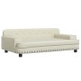 Cama para perros de cuero sintético crema 90x53x30 cm de , Camas para perros - Ref: Foro24-171877, Precio: 94,28 €, Descuento: %