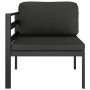 Sofá modular de esquina 1 ud con cojines aluminio antracita de , Sofás modulares de exterior - Ref: Foro24-49239, Precio: 278...