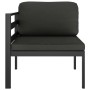 Sofá modular de esquina 1 ud con cojines aluminio antracita de , Sofás modulares de exterior - Ref: Foro24-49239, Precio: 278...