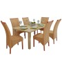Sillas de comedor 6 unidades ratán marrón natural de , Sillas de comedor - Ref: Foro24-274203, Precio: 526,35 €, Descuento: %