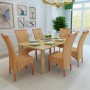 Sillas de comedor 6 unidades ratán marrón natural de , Sillas de comedor - Ref: Foro24-274203, Precio: 526,35 €, Descuento: %