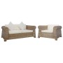 Conjunto de sofás 2 piezas con cojines ratán natural de , Sofás - Ref: Foro24-278601, Precio: 1,00 €, Descuento: %