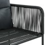Sillas de jardín con cojines 4 unidades ratán sintético negro de , Sillas de jardín - Ref: Foro24-313107, Precio: 265,51 €, D...