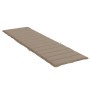 Cojín de tumbona de tela Oxford gris taupé 200x70x3 cm de , Cojines para sillas y sofás - Ref: Foro24-314226, Precio: 42,13 €...