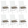 Cojines de silla de jardín 6 uds tela Oxford taupé 50x50x7 cm de , Cojines para sillas y sofás - Ref: Foro24-314922, Precio: ...