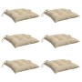 Cojines de silla de jardín 6 uds tela Oxford beige 40x40x7 cm de , Cojines para sillas y sofás - Ref: Foro24-314871, Precio: ...