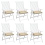 Cojines de silla de jardín 6 uds tela Oxford beige 40x40x7 cm de , Cojines para sillas y sofás - Ref: Foro24-314871, Precio: ...