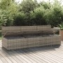 Sofá de jardín de 3 plazas con cojines ratán sintético gris de , Sofás de exterior - Ref: Foro24-318672, Precio: 282,23 €, De...