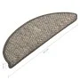 Alfombra autoadhesiva escalera sisal 15 uds plateado 56x17x3 cm de vidaXL, Alfombrillas para escalones - Ref: Foro24-326860, ...