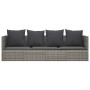 Sofá tumbona de jardín con cojines ratán sintético gris de , Tumbonas - Ref: Foro24-319564, Precio: 278,48 €, Descuento: %