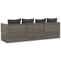 Sofá tumbona de jardín con cojines ratán sintético gris de , Tumbonas - Ref: Foro24-319564, Precio: 278,48 €, Descuento: %