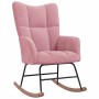 Silla mecedora de terciopelo rosa de , Mecedoras - Ref: Foro24-328143, Precio: 146,05 €, Descuento: %