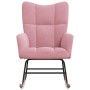 Silla mecedora de terciopelo rosa de , Mecedoras - Ref: Foro24-328143, Precio: 146,05 €, Descuento: %
