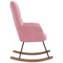 Silla mecedora de terciopelo rosa de , Mecedoras - Ref: Foro24-328143, Precio: 146,05 €, Descuento: %