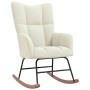 Silla mecedora de terciopelo blanco crema de , Mecedoras - Ref: Foro24-328148, Precio: 126,54 €, Descuento: %