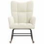 Silla mecedora de terciopelo blanco crema de , Mecedoras - Ref: Foro24-328148, Precio: 126,54 €, Descuento: %